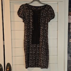 Banana Republic Black Patterned Dress